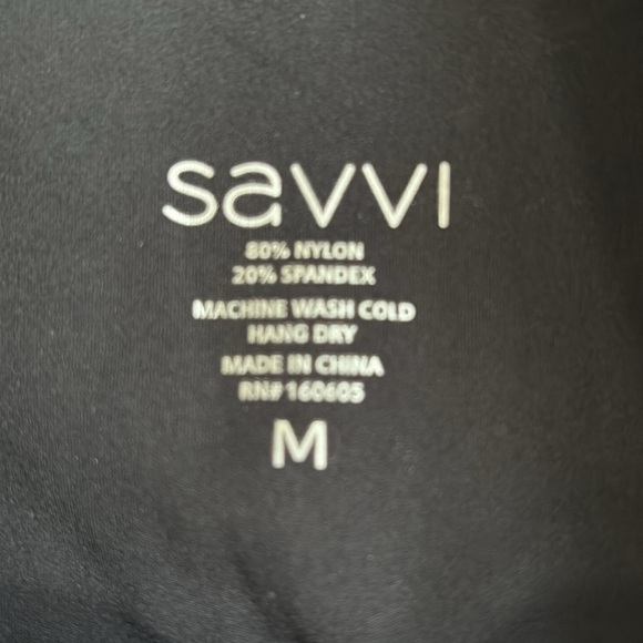 New SAVVI Leggings Mid to high Waist Medium  Black - Picture 4 of 6